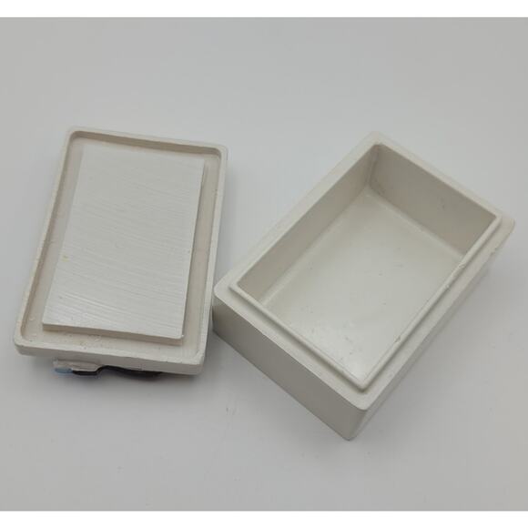 Vintage Lisolachenonce Italian Hand Painted Rare Whimsical Ceramic Trinket Box - Picture 8 of 16